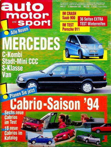 Deckblatt Auto Motor und Sport (23/1993)